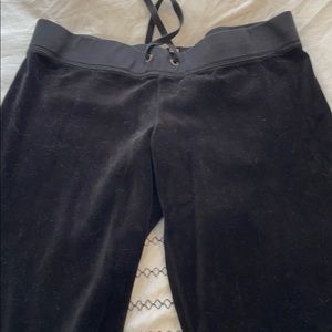 Juicy full length straight leg velour pants
